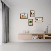 Millwat Living Lounge Home Office Solid Wood Floating Frames Shelf