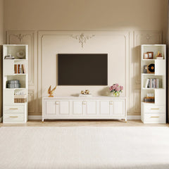 Minato L-Shaped Bookshelf, Corner Bookcase With 5-Tier Shelf And 2 Drawers READY TO DISPATCH SPRCIAL
