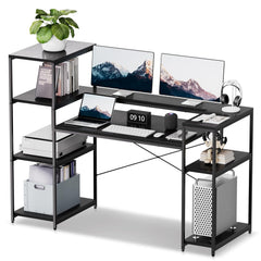 Hypigo Office Desk Storage Shelves Writing Working Station Desk Table
