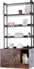 Vevorota Living Lounge Bokkcase Cat Space Organizer Rack