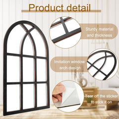 Hetwolo Arched Wall Farmhouse Wall-Mounted Mirrors
