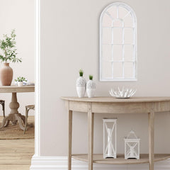 Holo House Worlds Window Pane Arched Wall Mirror