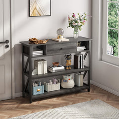Mexin Industrial Hallway Entryway Media Living Lounge Console Table