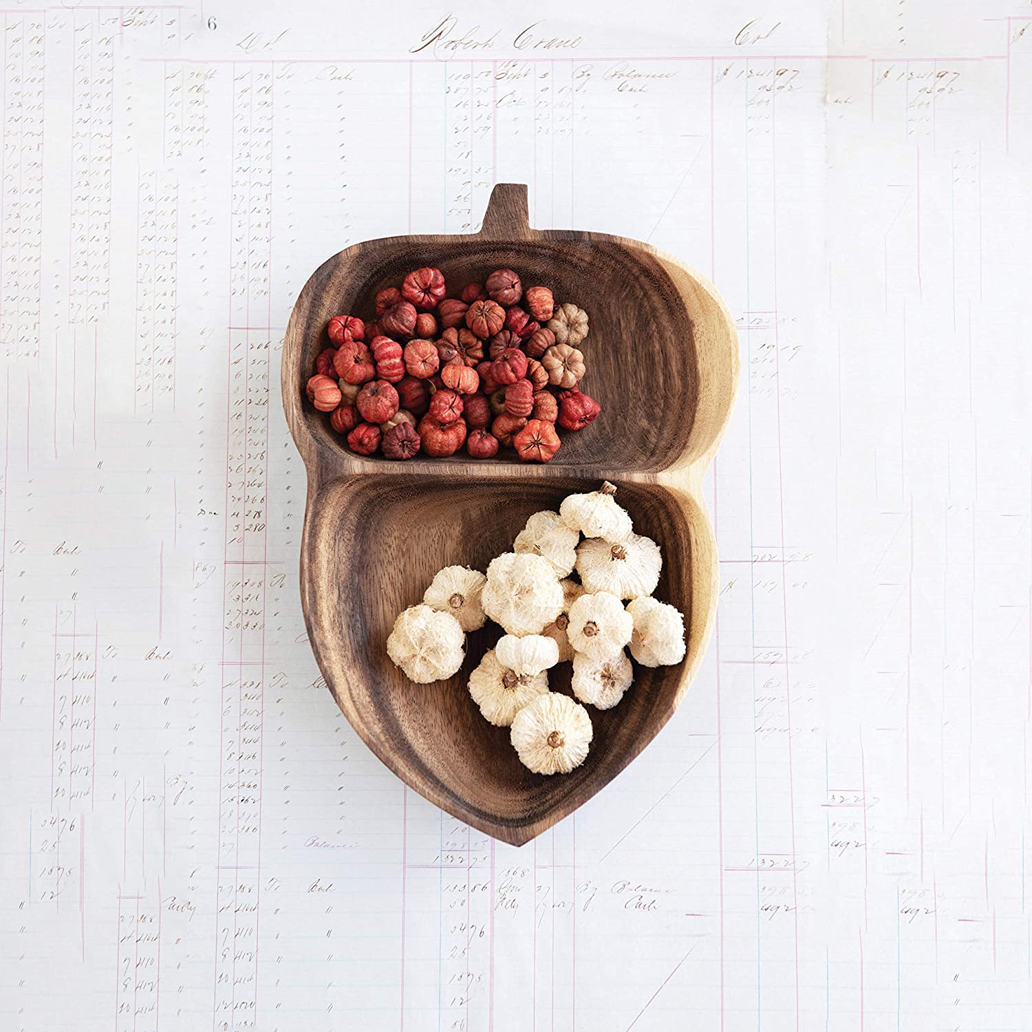 Acorn Leaf Solid Wood Guest Snack Kitchen Serving Tray - waseeh.com