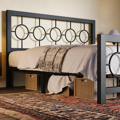 Bloneva All Metal Open-Frame Low Platform Bed