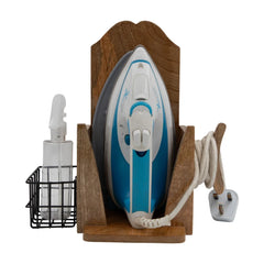 Wealo Solid Wood Wall Mounted Iron Floating Stand