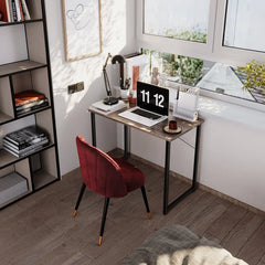 Djellona Metal Base Home Office Writing Working Desk