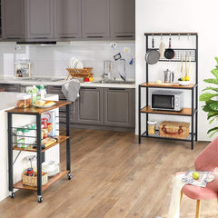Rolling Cart Storage Serving Kitchen Trolley - waseeh.com