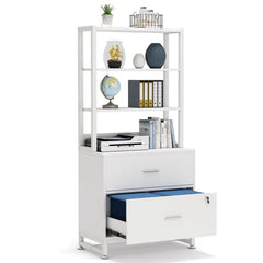 Kazoraa Living Lounge Office Storage Organizre Bookcase Drawer Lock Rack