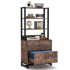 Kazoraa Living Lounge Office Storage Organizre Bookcase Drawer Lock Rack