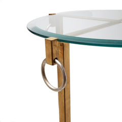 Sophisi Antique Living Lounge Sofa Side Glass Table