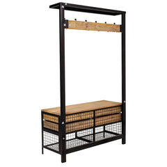 Mitchem Hall Tree Shoe Organizer Coat Hanging Living Bedroom Rack
