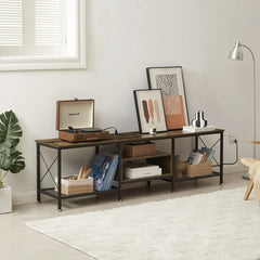 Pridgen TV Stand Center Lounge Media LED Console Table with Power Outlets