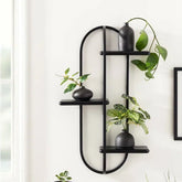 Ragena Living Lounge Wall Mounted Oval Tiered Floating Shelve