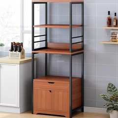 Milaaar Multi-layer Kitchen Cabinets Microwave Oven Storage Spice Organizer Rack
