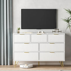 Merionne Dresser Organizer Console Table