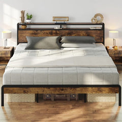 Gedeus Compact Platform Bed Low Bedroom Bed