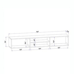 Waco Floating TV Stand Wall Mount Media Console Modern Table