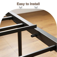 Keisha Wood and Metal Low Platform Bed