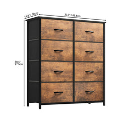 Uforic 8 Drawer Storage Living Lounge Dressers Cabinet Stand