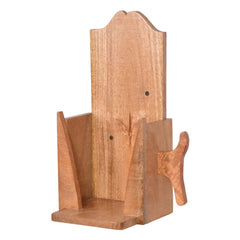 Wealo Solid Wood Wall Mounted Iron Floating Stand