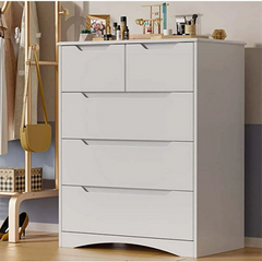 Lofka 5 Drawers Dresser Storage Living Room Cabinet Stand