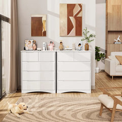 Lofka 5 Drawers Dresser Storage Living Room Cabinet Stand