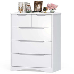 Lofka 5 Drawers Dresser Storage Living Room Cabinet Stand