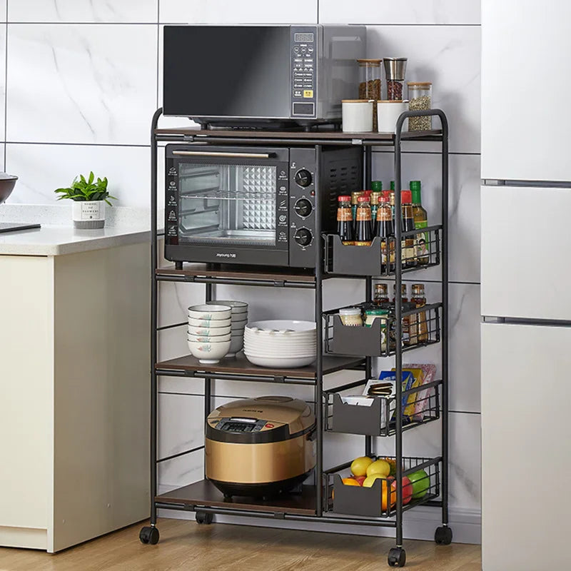 Coltaroo Kitchen Freestanding Storage Organizer Trolley Rack