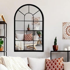 Junofur Living Lounge Bedroom Arched Farmhouse Wall Home Decor Mirror