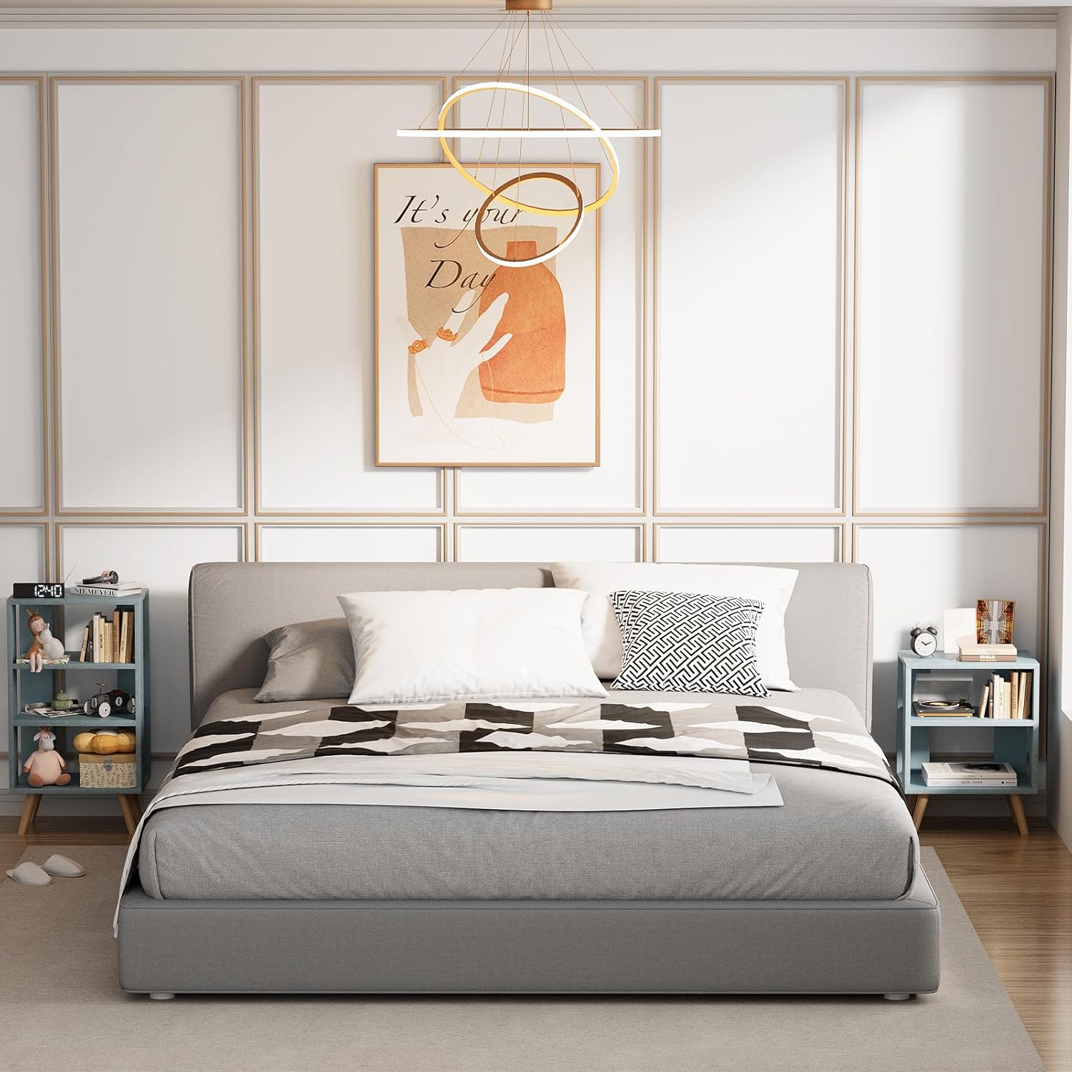 Dueatib End Table Storage Cabinet Side Table - waseeh.com