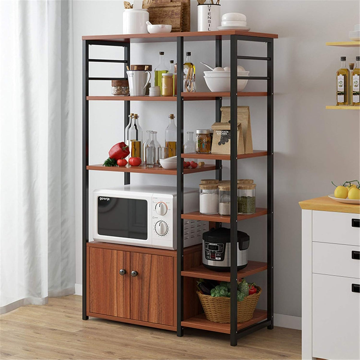Ered Kitchen Microwave Oven Storage Spice Organizer Bakers Rack