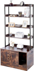 Vevorota Living Lounge Bokkcase Cat Space Organizer Rack