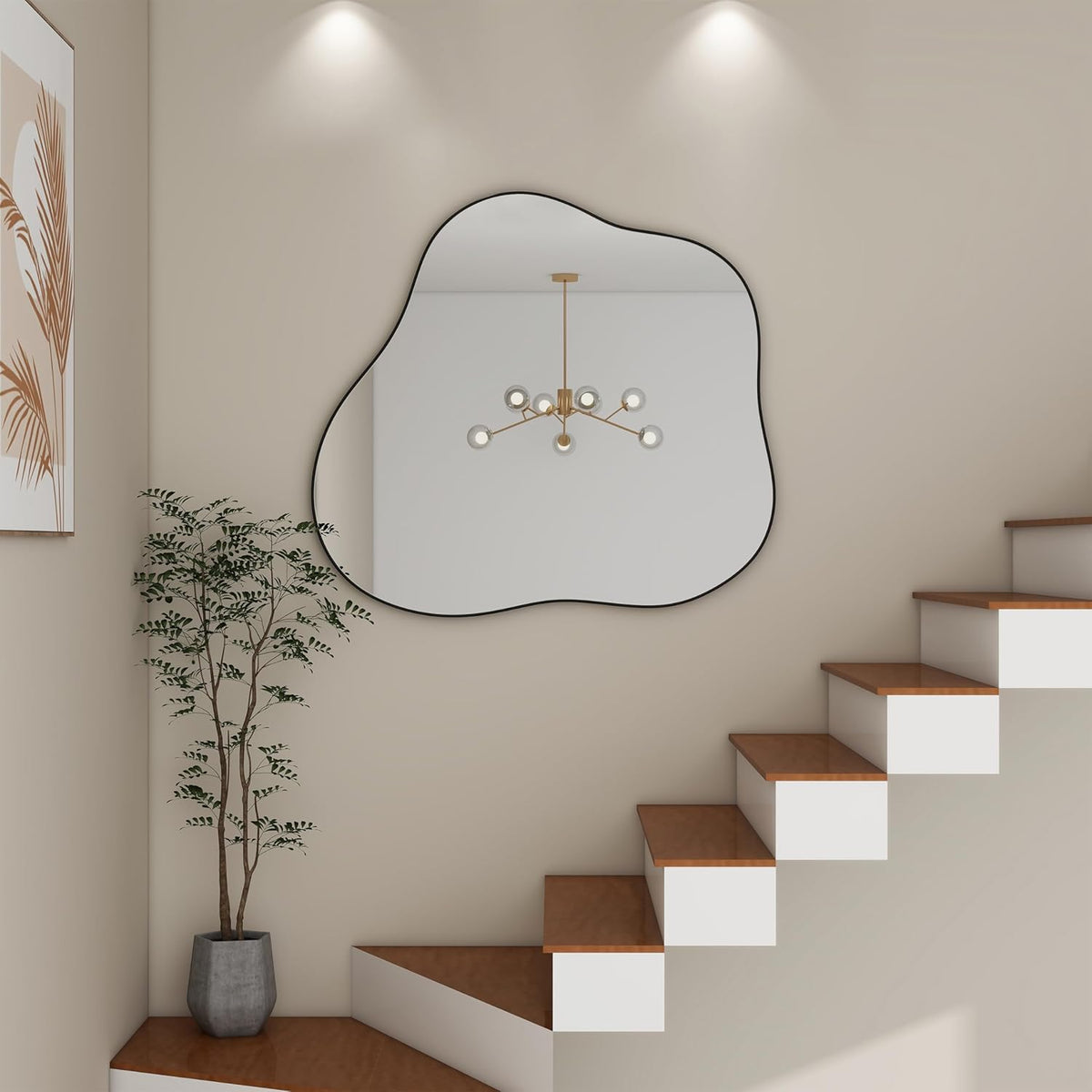 Hifolo Living Lounge Bathroom Bedroom Irregular Wall Mirror Home Decor