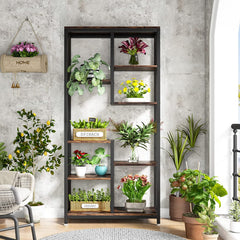 Dearen Living Lounge Bookcase Planter Organizer Rack