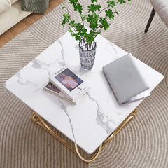 Andi Gold Metal Coffee Modern Living Lounge Center Table