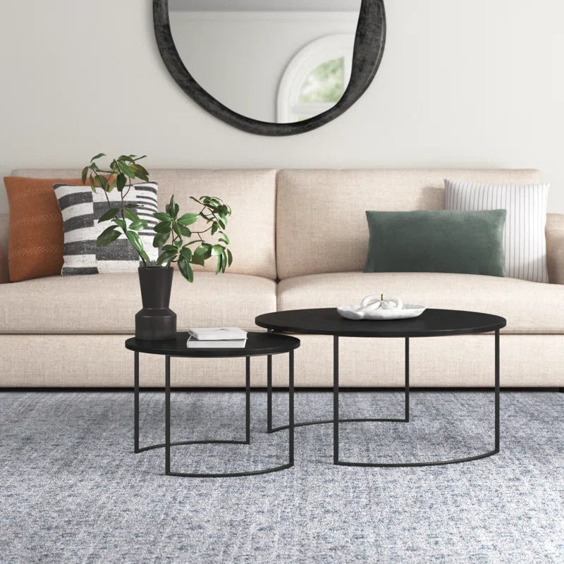 Addie Nesting Center Table Living Room Lounge Coffee Tables (Set of 2)