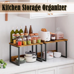 Tinieola Microwave Spice Organizer Utensils Standard Bakers Rack