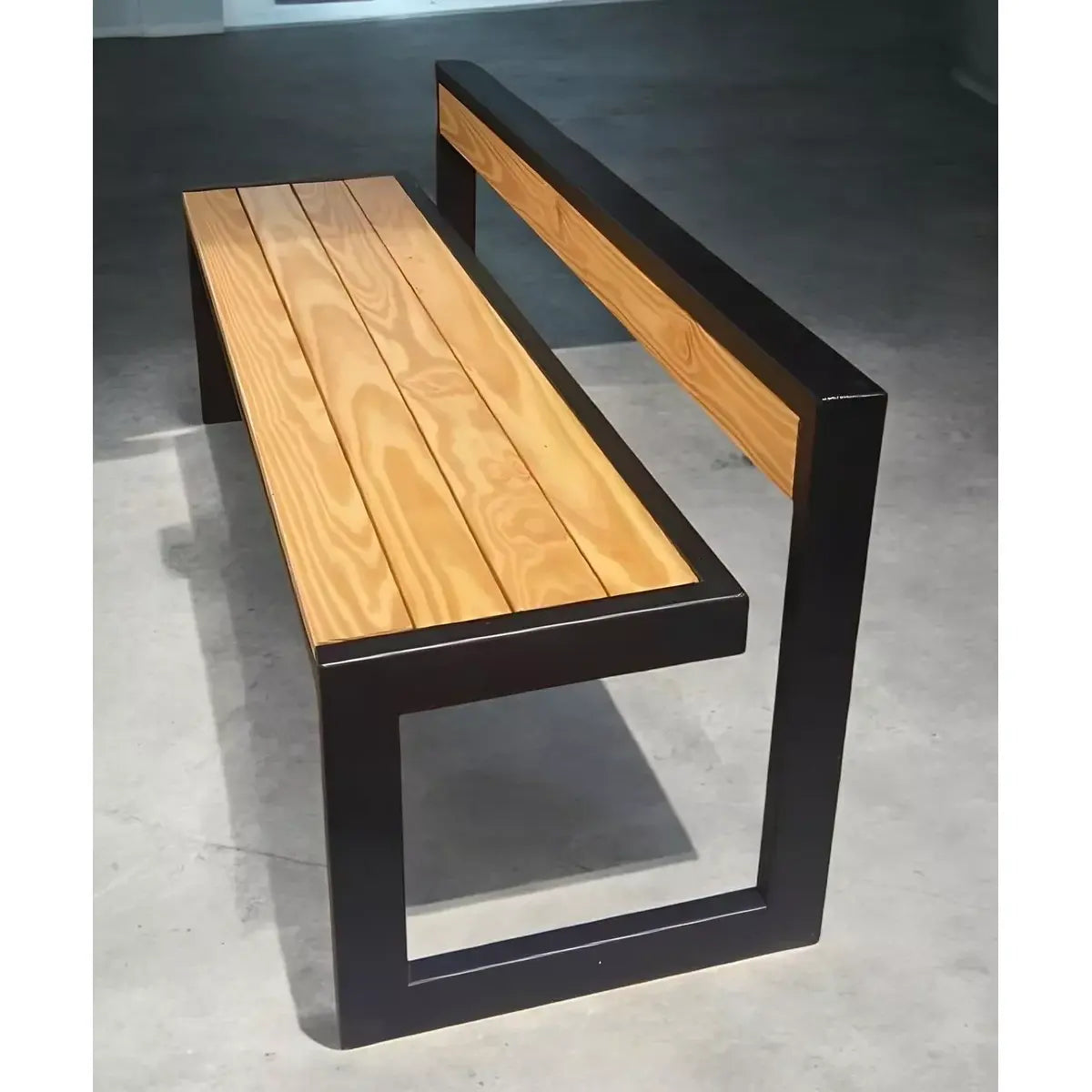 Estilo Iron and Wood Backrest Lawn Outdoor Indoor Bench - Ready to Dispatch
