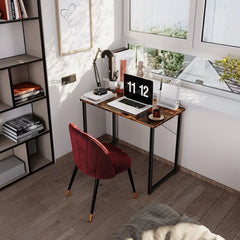 Djellona Metal Base Home Office Writing Working Desk