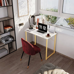 Djellona Metal Base Home Office Writing Working Desk
