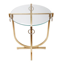 Sophisi Antique Living Lounge Sofa Side Glass Table