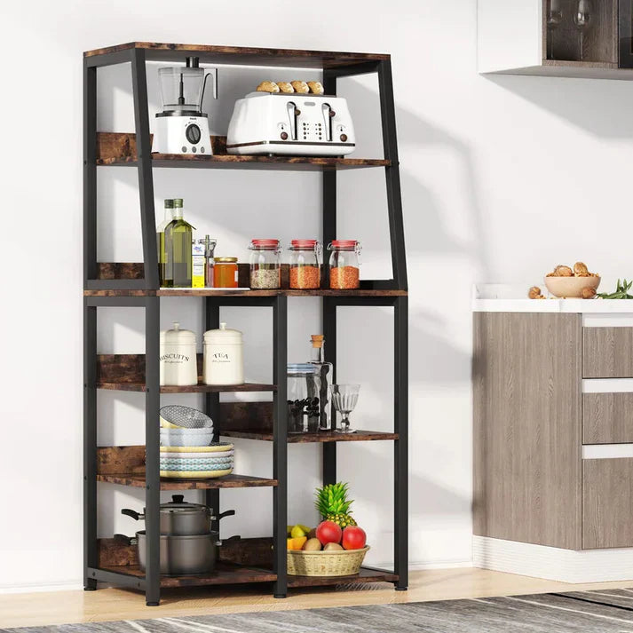Turdoly Iron Standard Kitchen Microwave Spice Organizer Rack