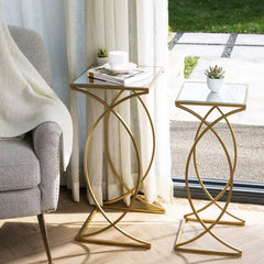Saske Lounge Center Coffee Serving Sofa Side Nesting Tables