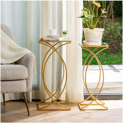 Saske Lounge Center Coffee Serving Sofa Side Nesting Tables