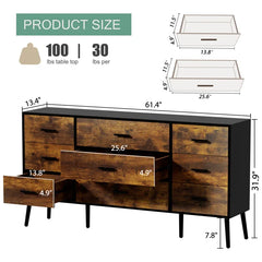 Norvil Living Bedroom Drawer Storage Organizer Dresser