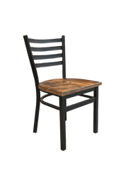 Mina Industrial Minimalist Metal and Wood Chair
