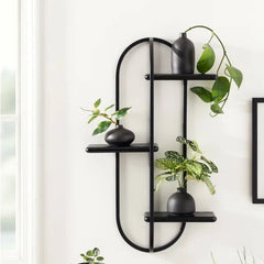 Ragena Living Lounge Wall Mounted Oval Tiered Floating Shelve