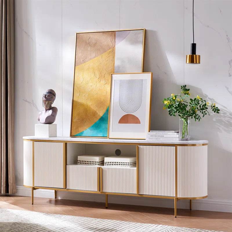 Vellose Media LED Lounge TV Console Table