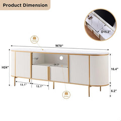 Vellose Media LED Lounge TV Console Table